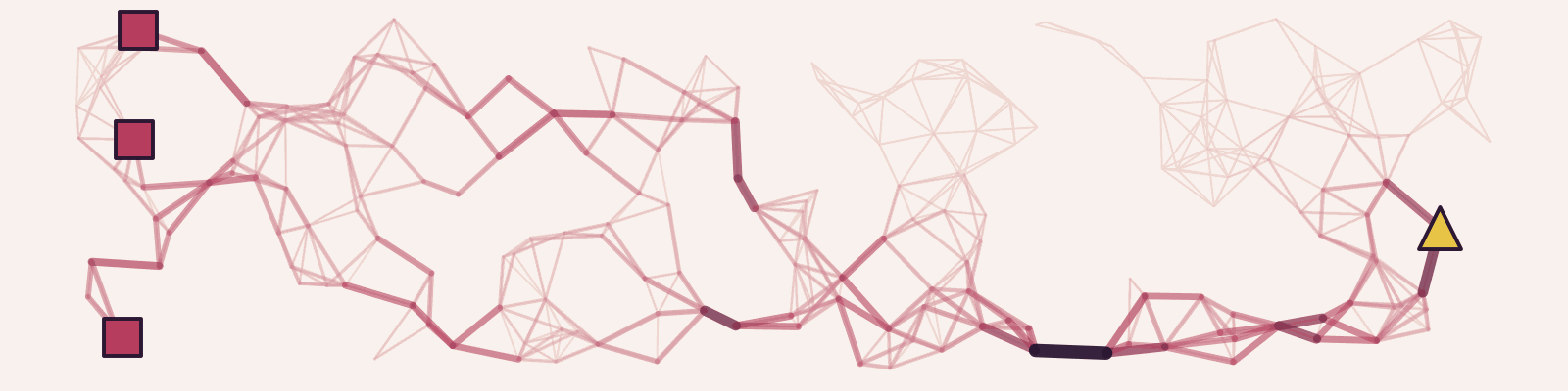 Trained conductances in a random geometric network showing learned edge weights